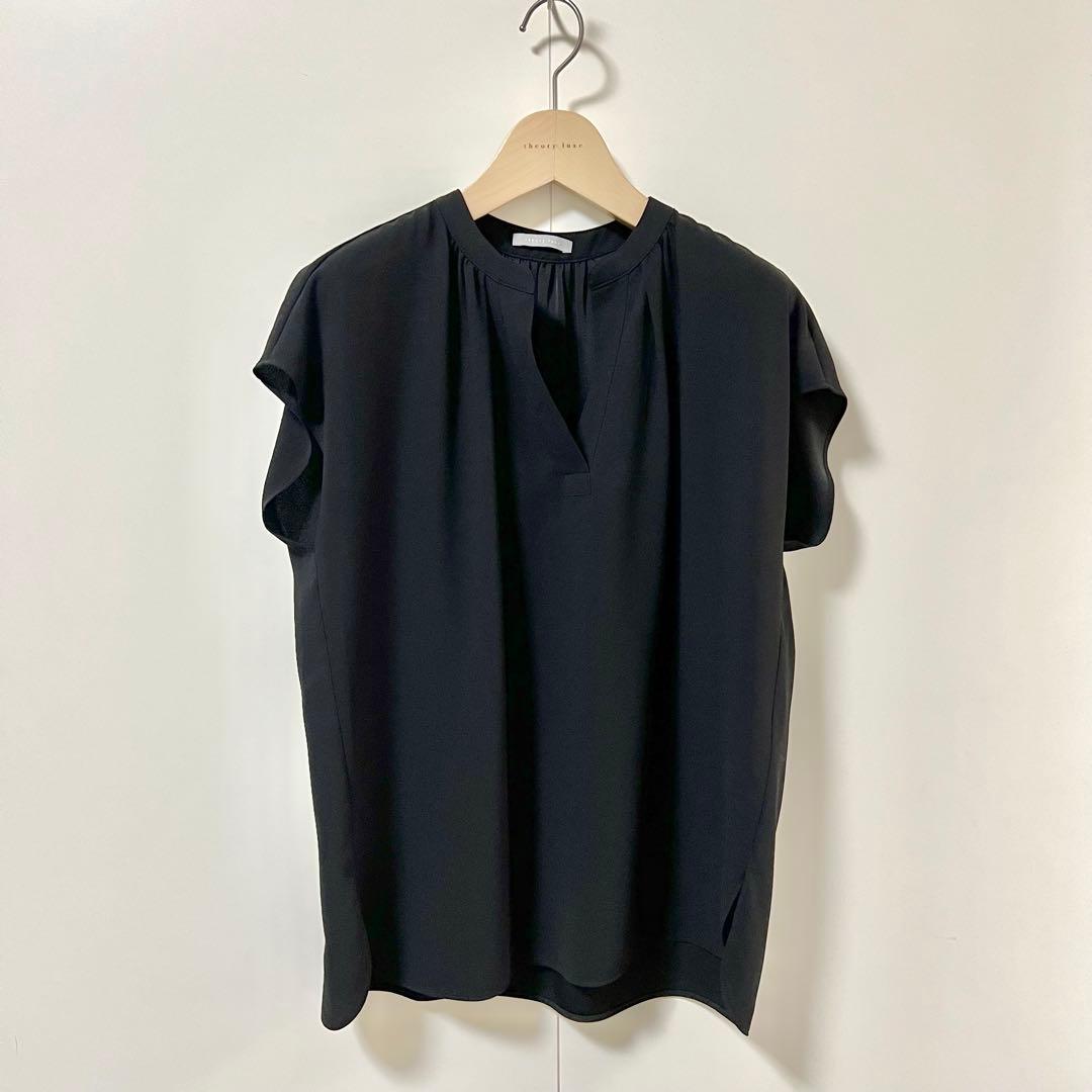 theory luxe FLOW 接触冷感 ウォッシャブル ブラウス