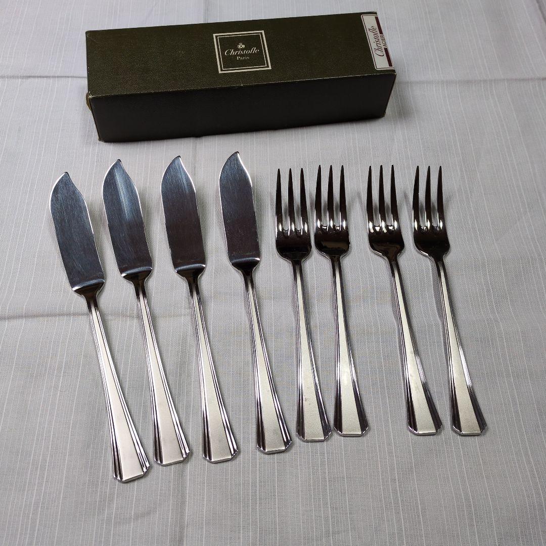 美品 クリストフル フィッシュナイフ&フォーク 4セット