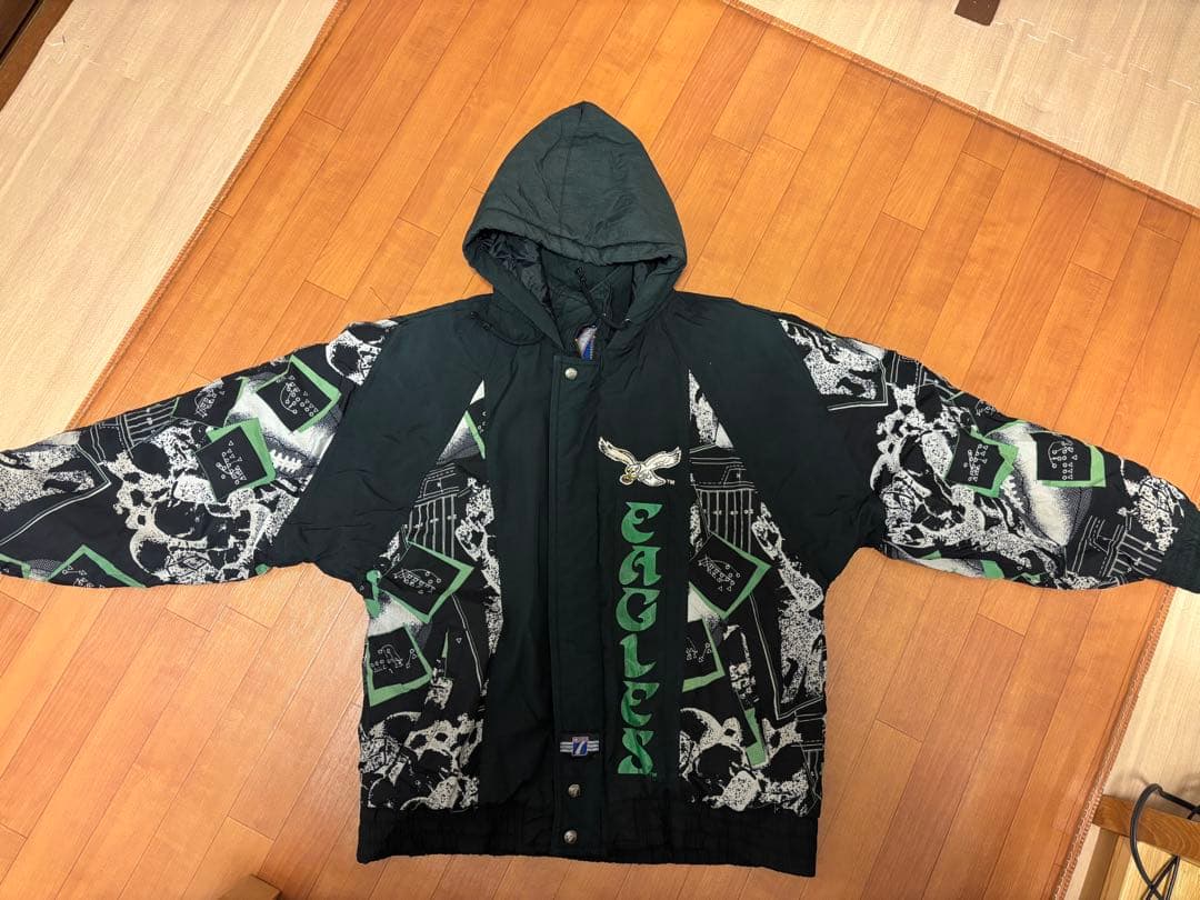 希少 NFL EAGLES LOGO7グラフィックキルティングジャケット
