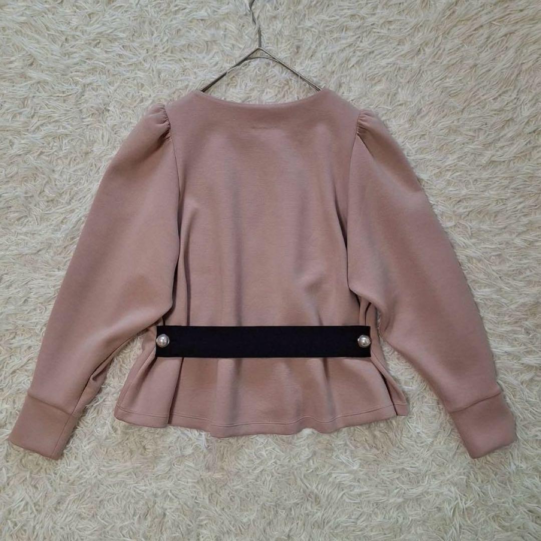 美品✨デイジーリンフォクシー 定価4万 エレガントバックフレアカットソー ピンク