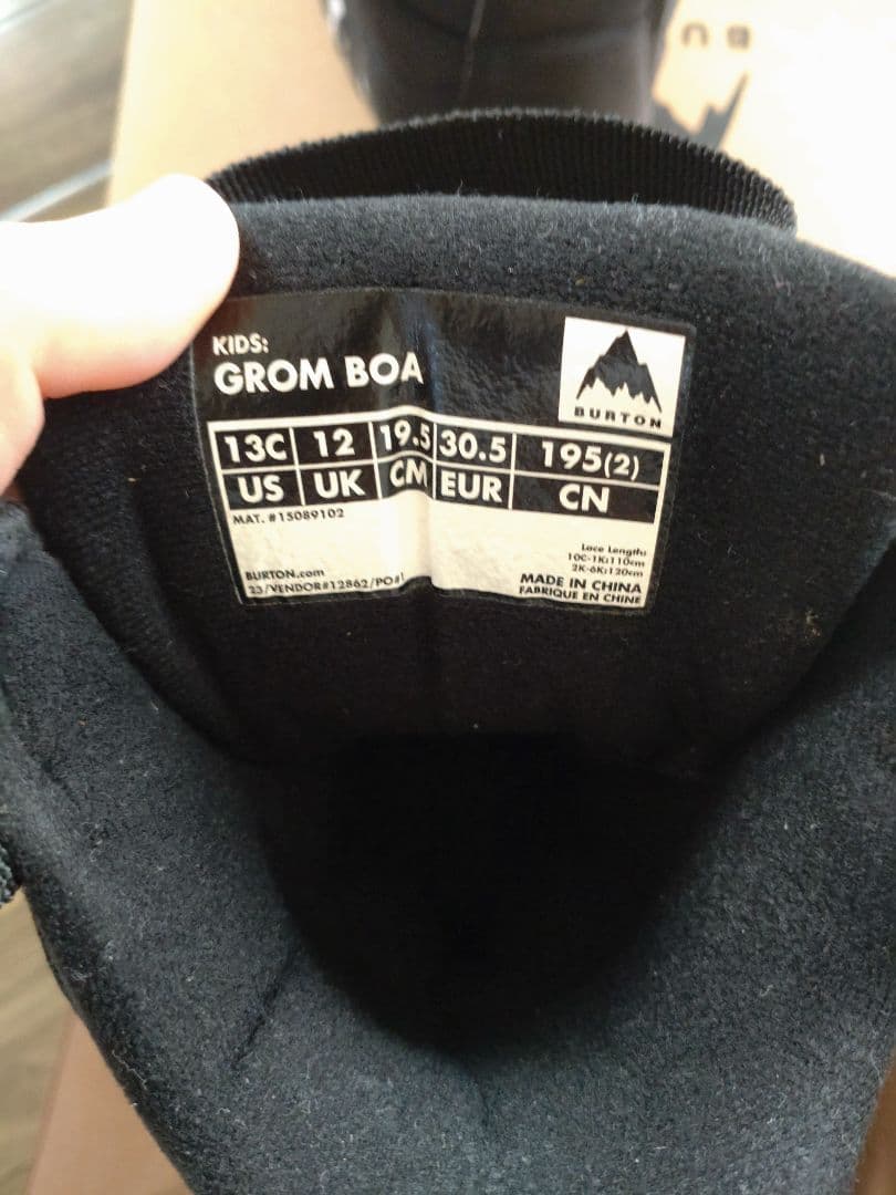 BOAシステム 子ども用スノーボードブーツ ブラック