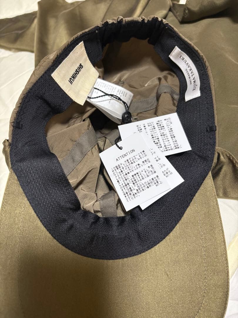 SHISHIKUI SILK SCARF CAP/ KHAKI 完売品