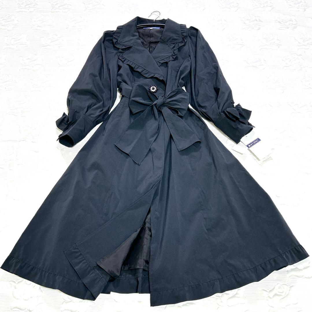 新品タグ付❤︎エムズグレイシー 近年モデル スプリングコート 黒 38 5.8万円