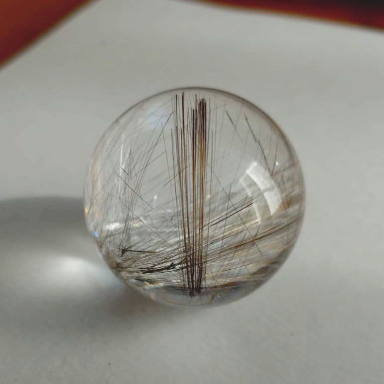 シルバールチルクォーツ スフィア ブラジル産 天然石 パワーストーン 置物