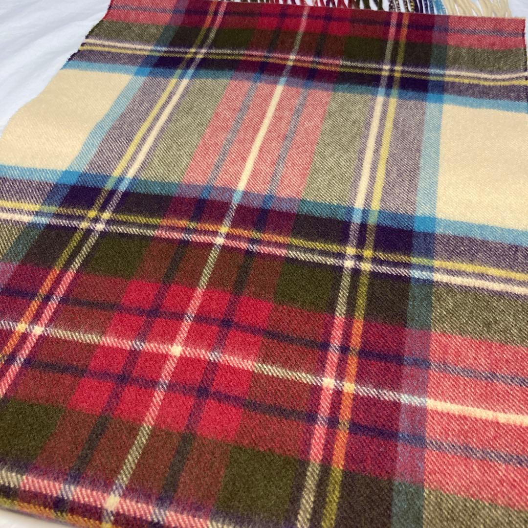 美品 ジョンストンズ カシミヤ100％ 中判ストール ヘシアンドレス 国内正規品