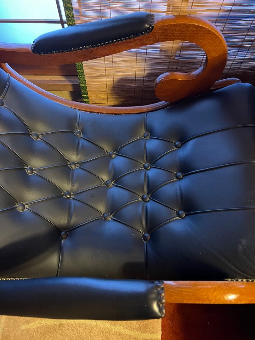 クラシック 1人掛けソファ 黒