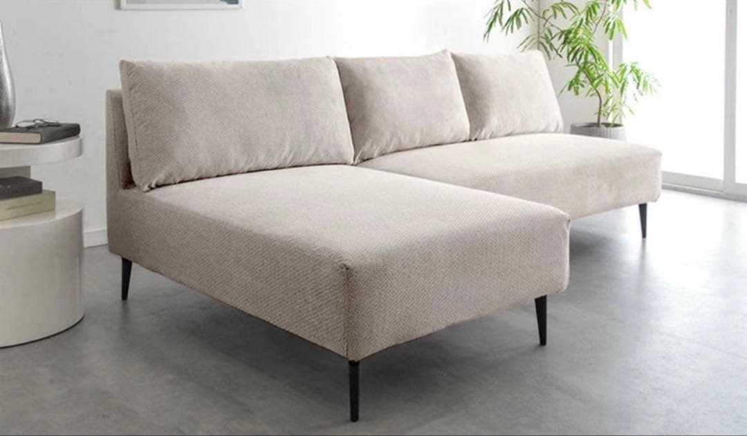 【最終値下げ】タンスのゲン グレージュ 3人掛け カウチソファ