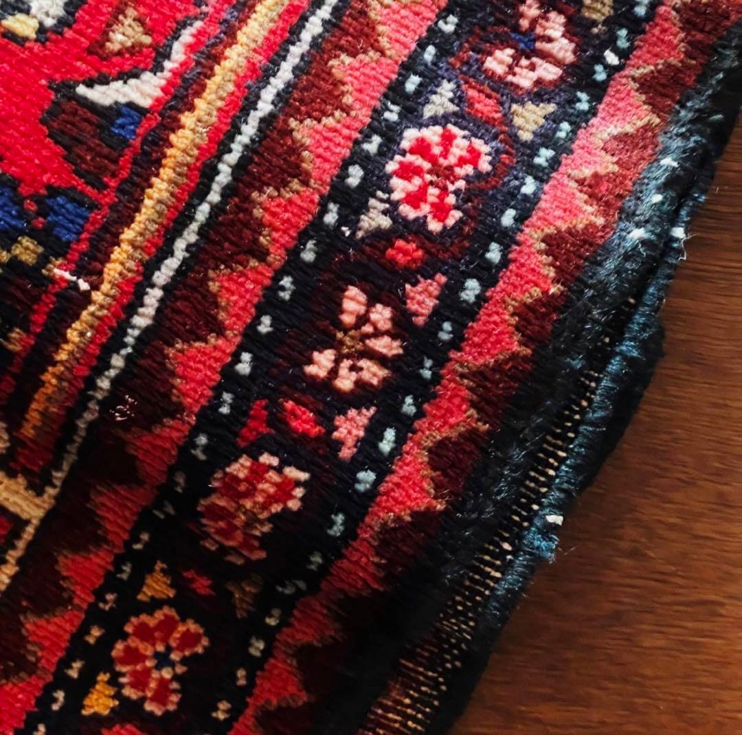 155×82〜90 アフガニスタン バルーチ族 手織りヴィンテージラグ 花と鳥