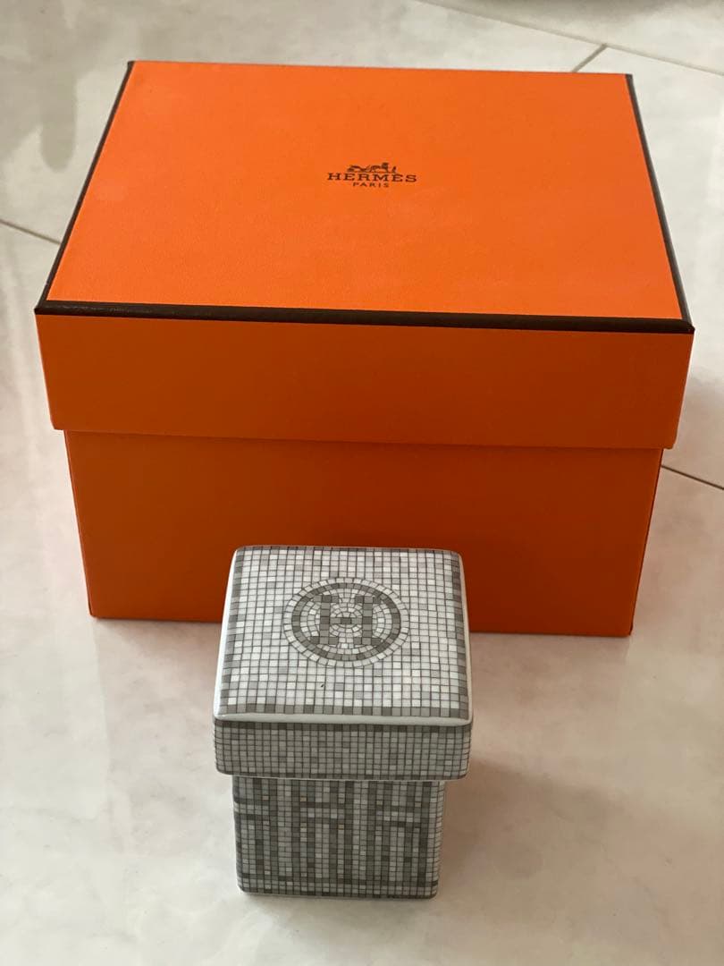 エルメス HERMES モザイク24シルバー スモールボックス シュガーボックス