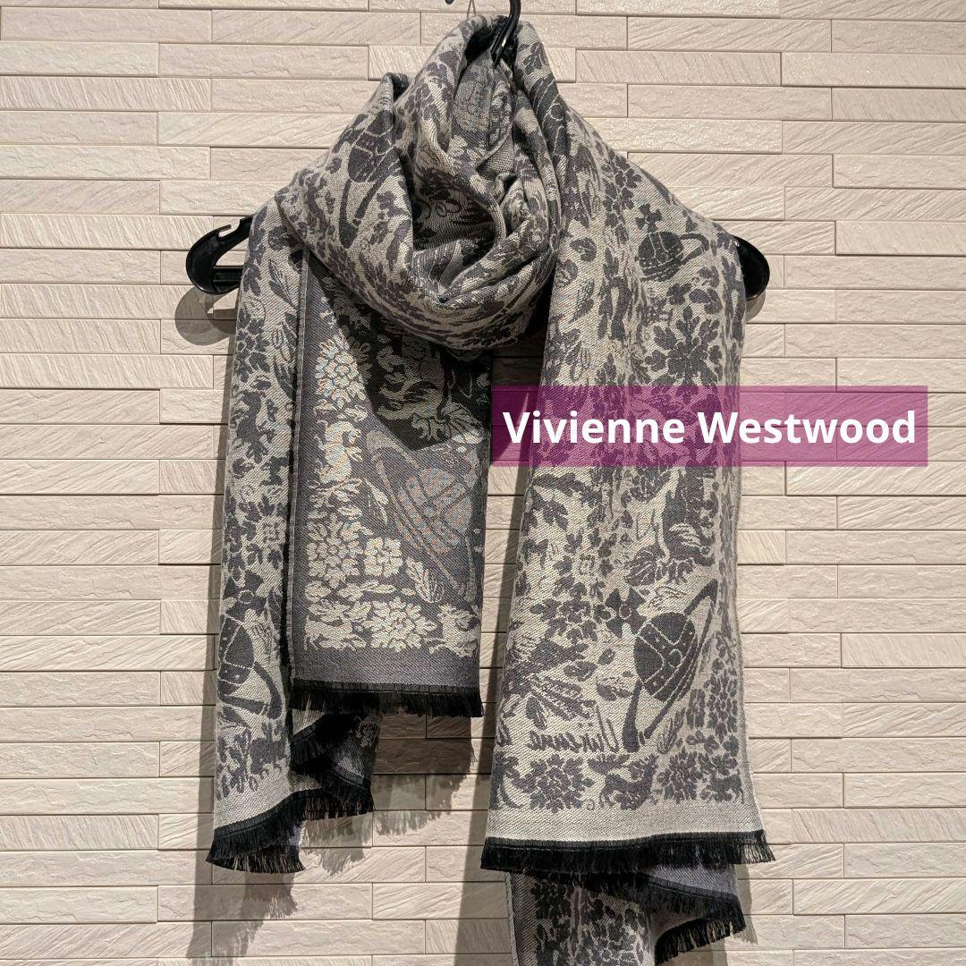 百合様【美品】Vivienne Westwood (英国製)ショール　リバーシブ