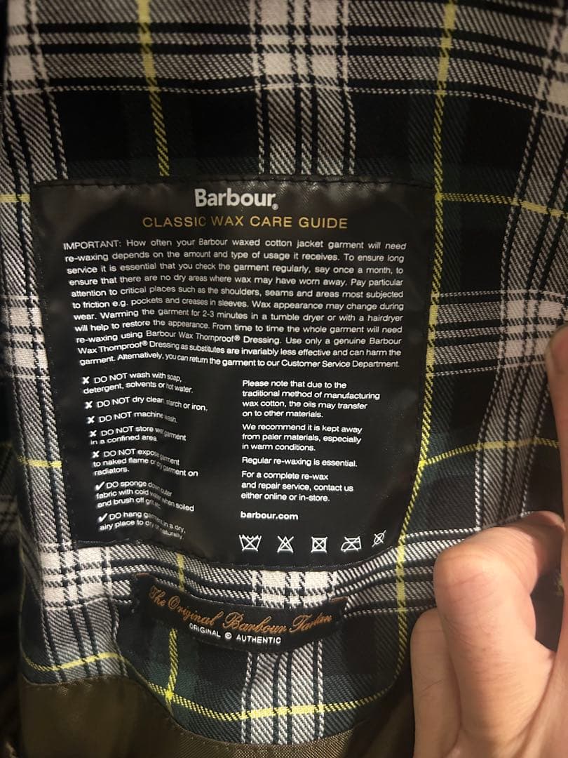 美品正規Barbour１３０周年記念モデル トランスポート　セージ size３８