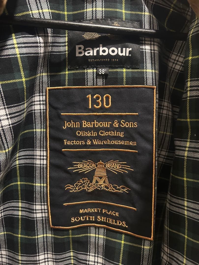 美品正規Barbour１３０周年記念モデル トランスポート　セージ size３８