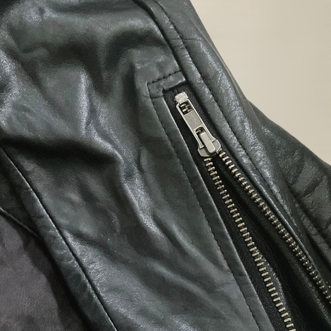 CITY SHOP カウレザー リアルファー ダブルライダースジャケット