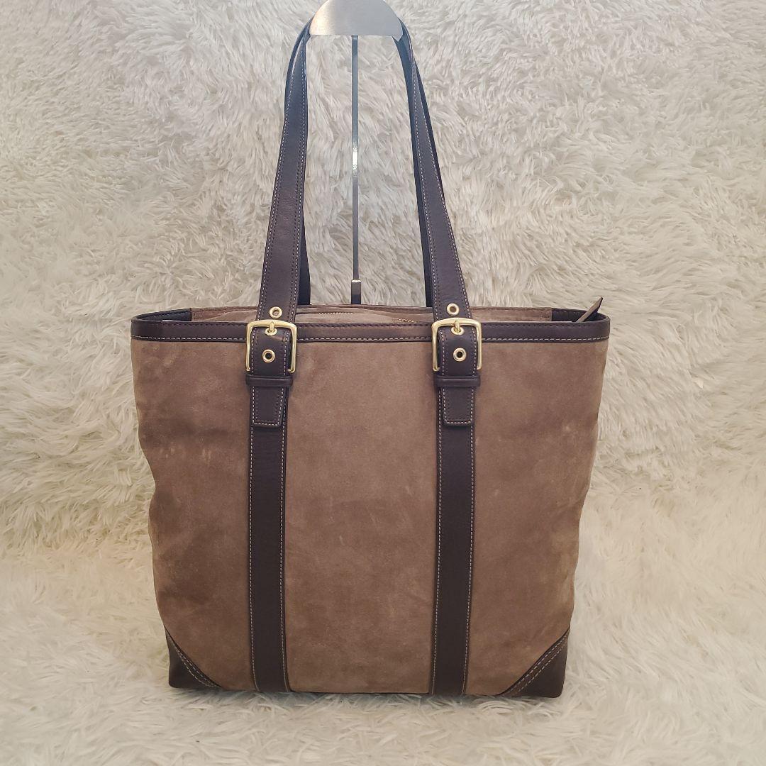 ⭐美品⭐COACH スエード トートバッグ ブラウン a4収納