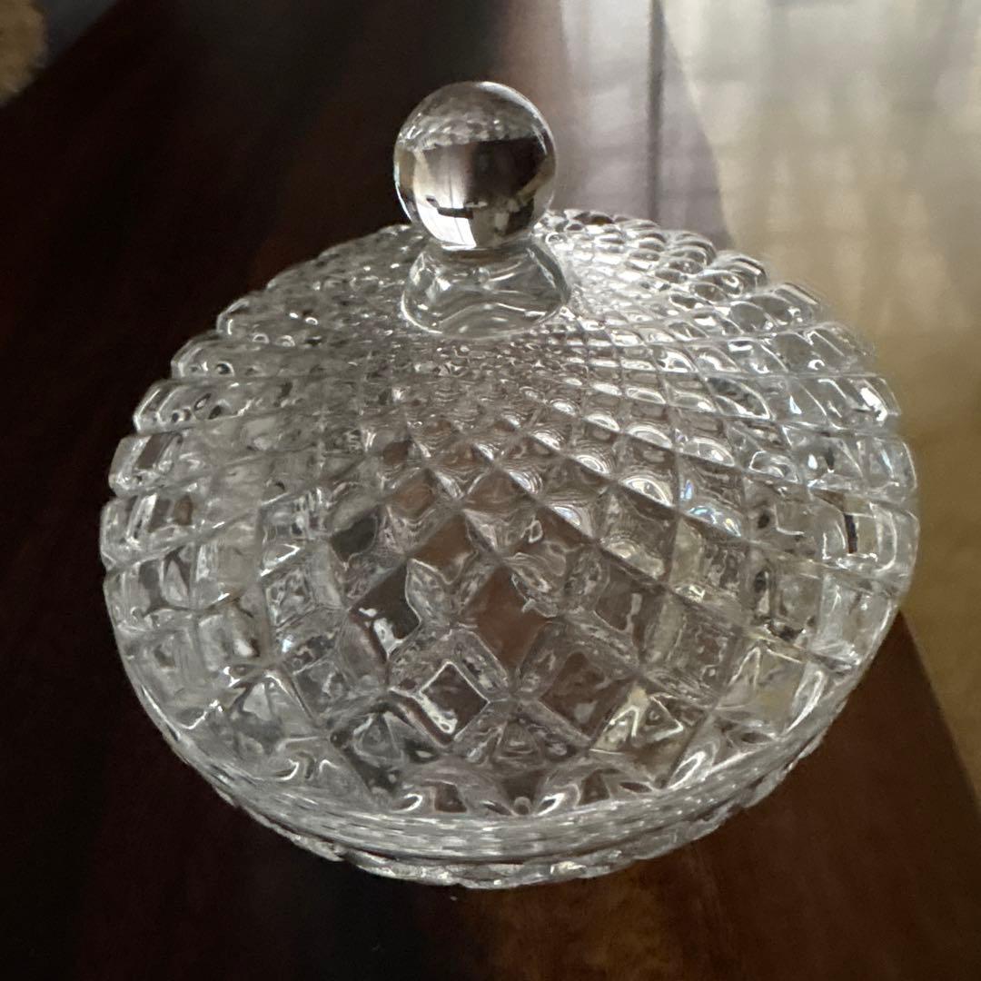 クリスタルガラス ダイヤモンドカット 収納容器 18個セット