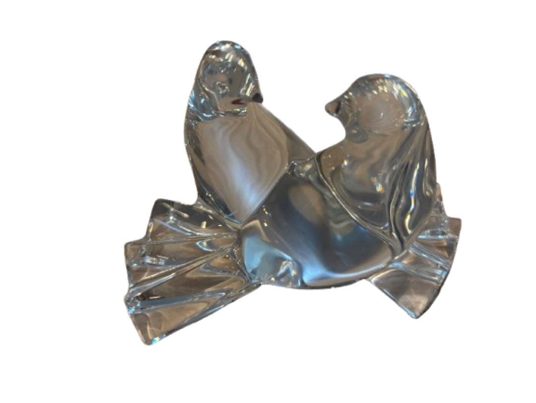 【*】様 Baccarat バカラ 鳩つがい クリスタル（箱有）