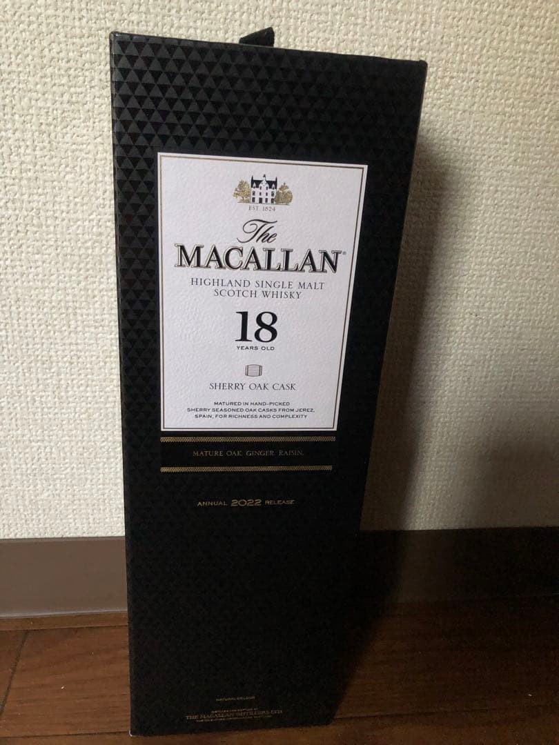 【新品未開封】マッカラン18年　シェリーオーク 2022 箱付き 正規品