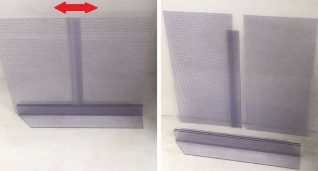 特注パンチフィルター　セパレーター　オールガラス水槽に　奥行き・高さ450用