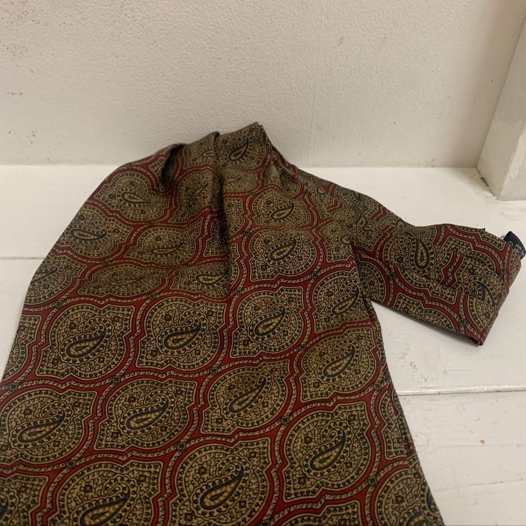 dunhill LONDON VINTAGE ITALY製 シルクアスコットタイ