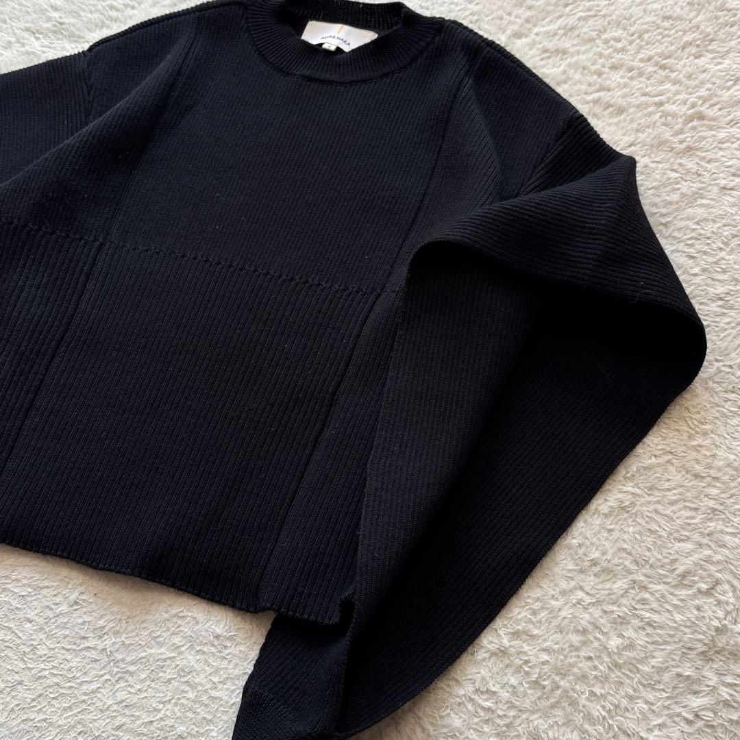AKIRANAKA オープンスリーブニット　ブラック　サイズ4