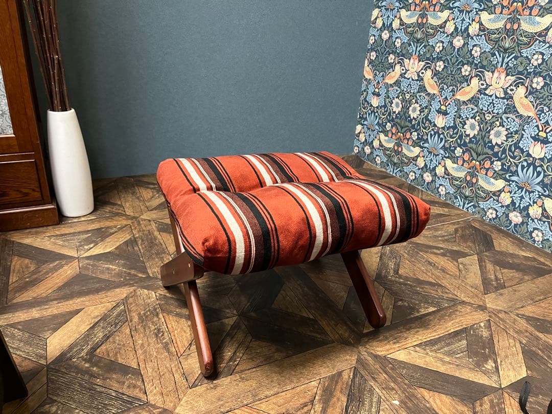 ＴＡＪＩ＊オットマン スツール 椅子 インテリア アンティーク 昭和レトロ