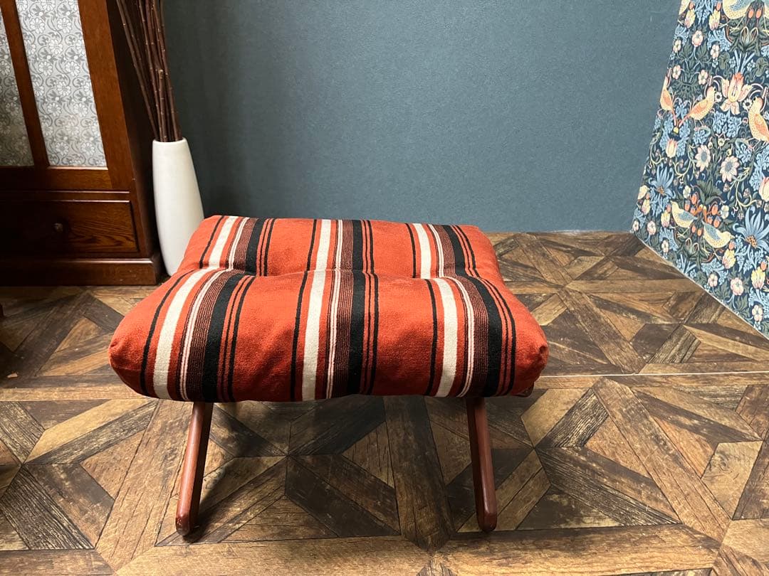 ＴＡＪＩ＊オットマン スツール 椅子 インテリア アンティーク 昭和レトロ