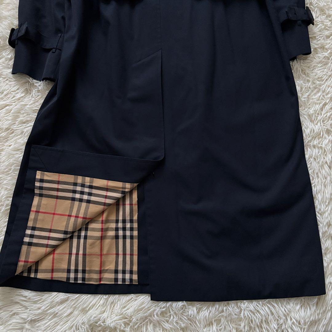 希少 Burberrys トレンチコート ベルト付き ロング ネイビー