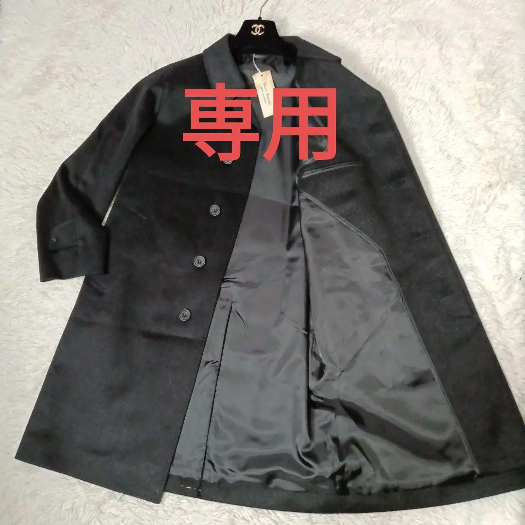 未使用・伊製生地■Henry Forman カシミヤ100% ステンカラーコート
