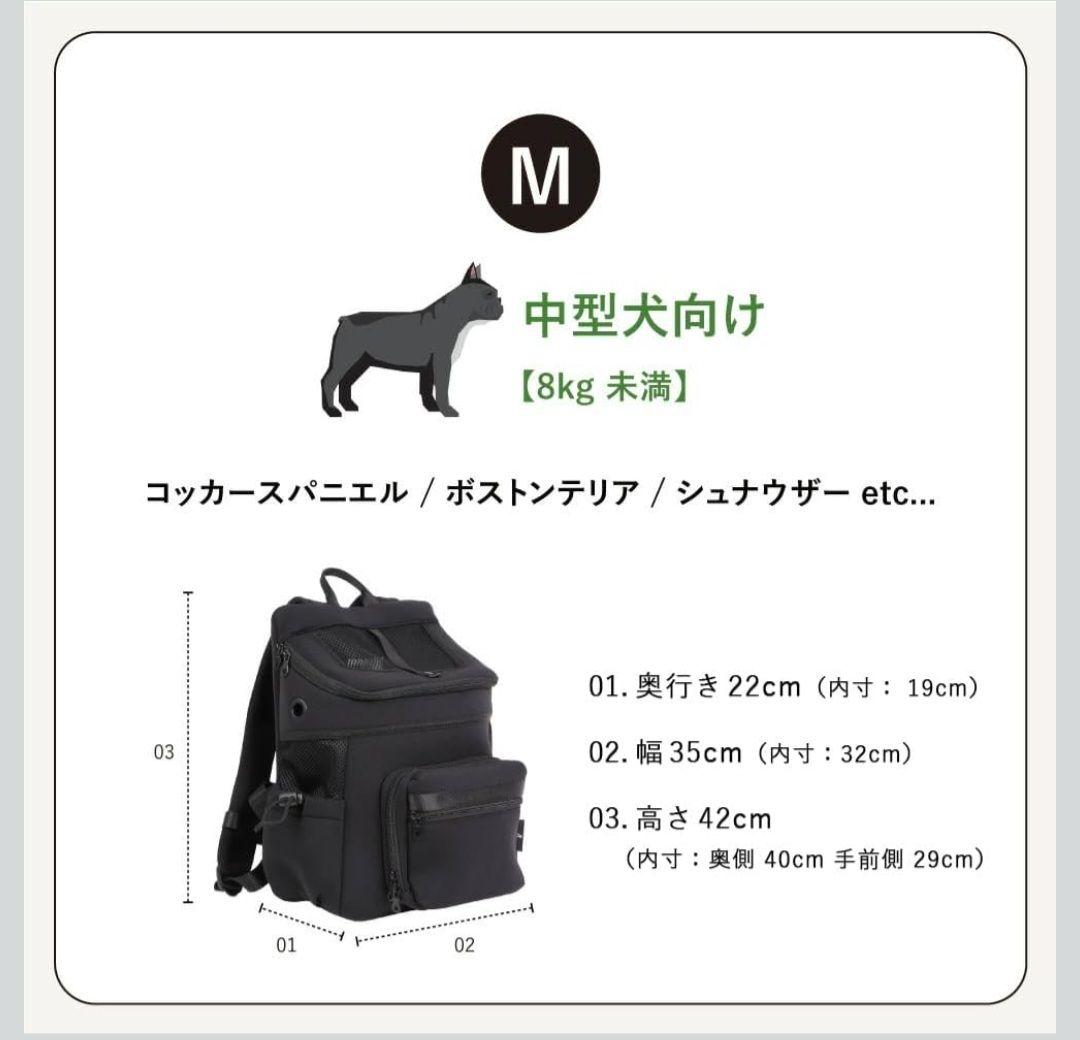 citydog　Ｍサイズ　 ネオプレーンバックパックキャリー　黒色
