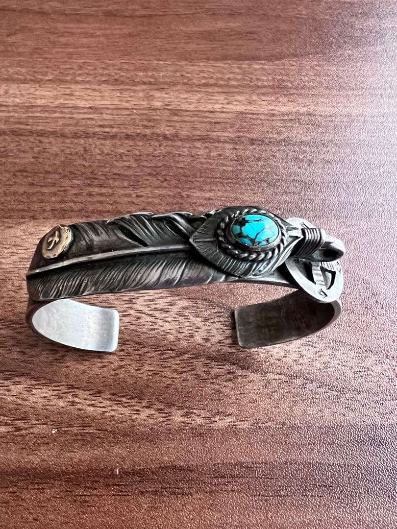 インディアンジュエリー　フェザーバングル　k18ポイント