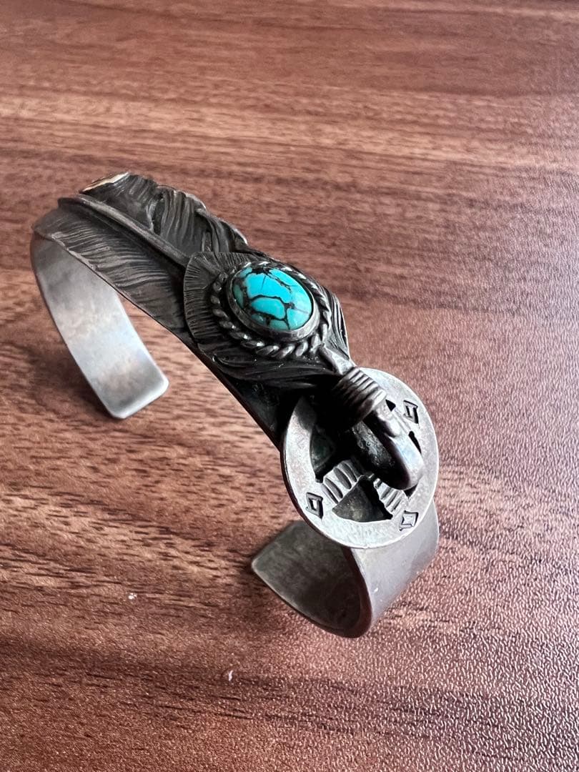 インディアンジュエリー　フェザーバングル　k18ポイント