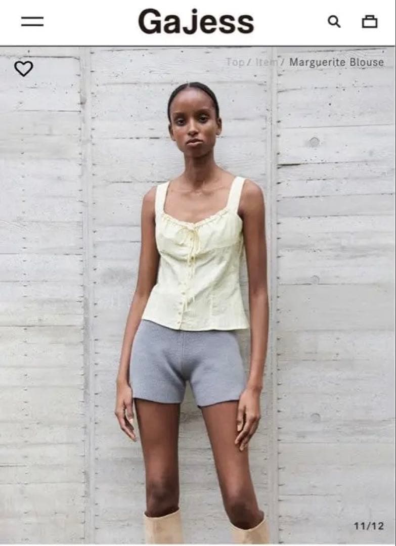 【完売品】Gajess ガジェス Marguerite Blouse