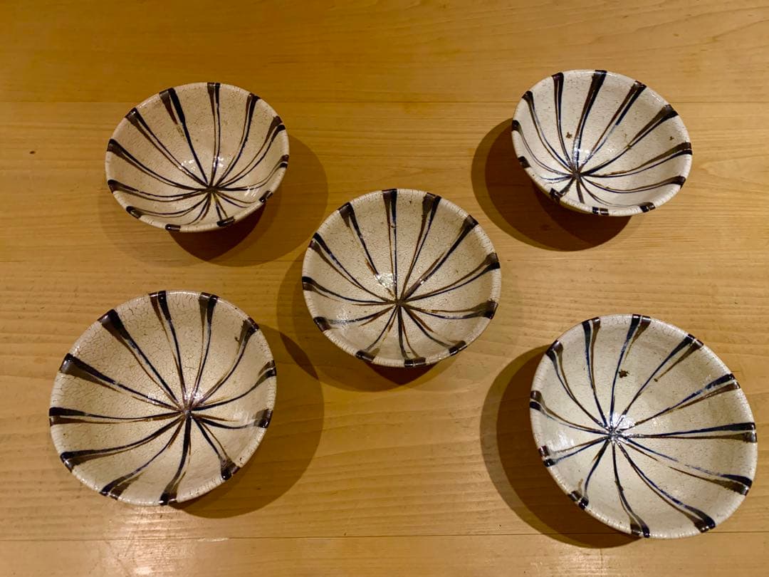 木俣薫 麦藁手 飯碗/小鉢 5客セット 貫入 陶芸 作家もの