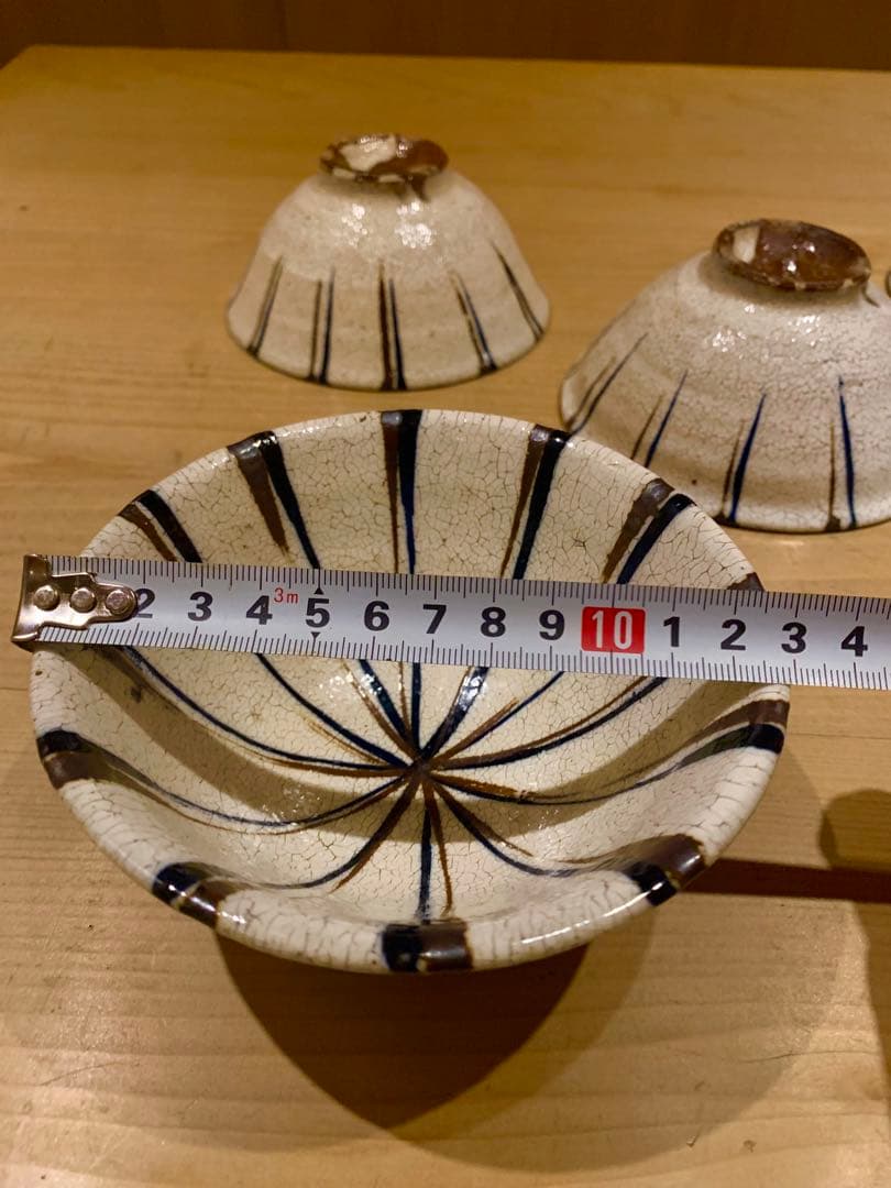 木俣薫 麦藁手 飯碗/小鉢 5客セット 貫入 陶芸 作家もの