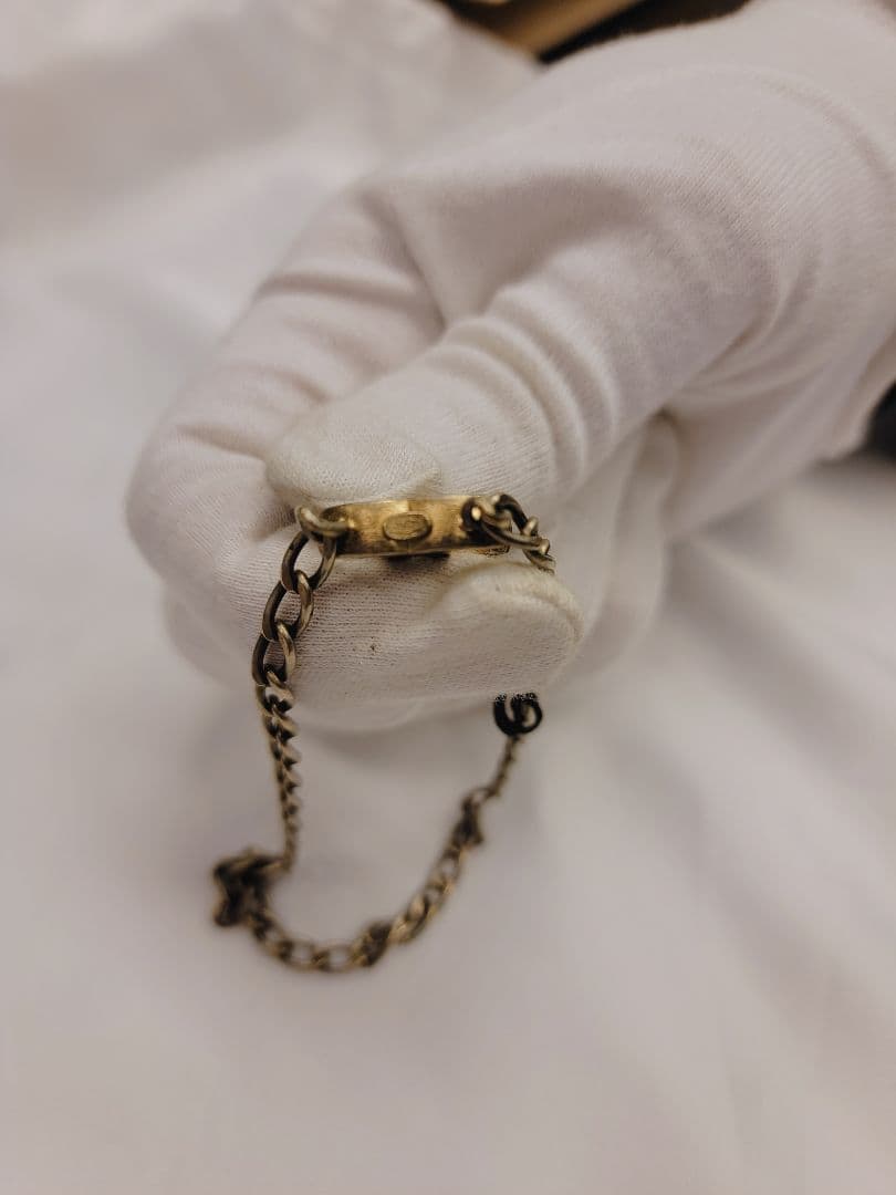 CHANEL ロゴ付きチェーンキーホルダー