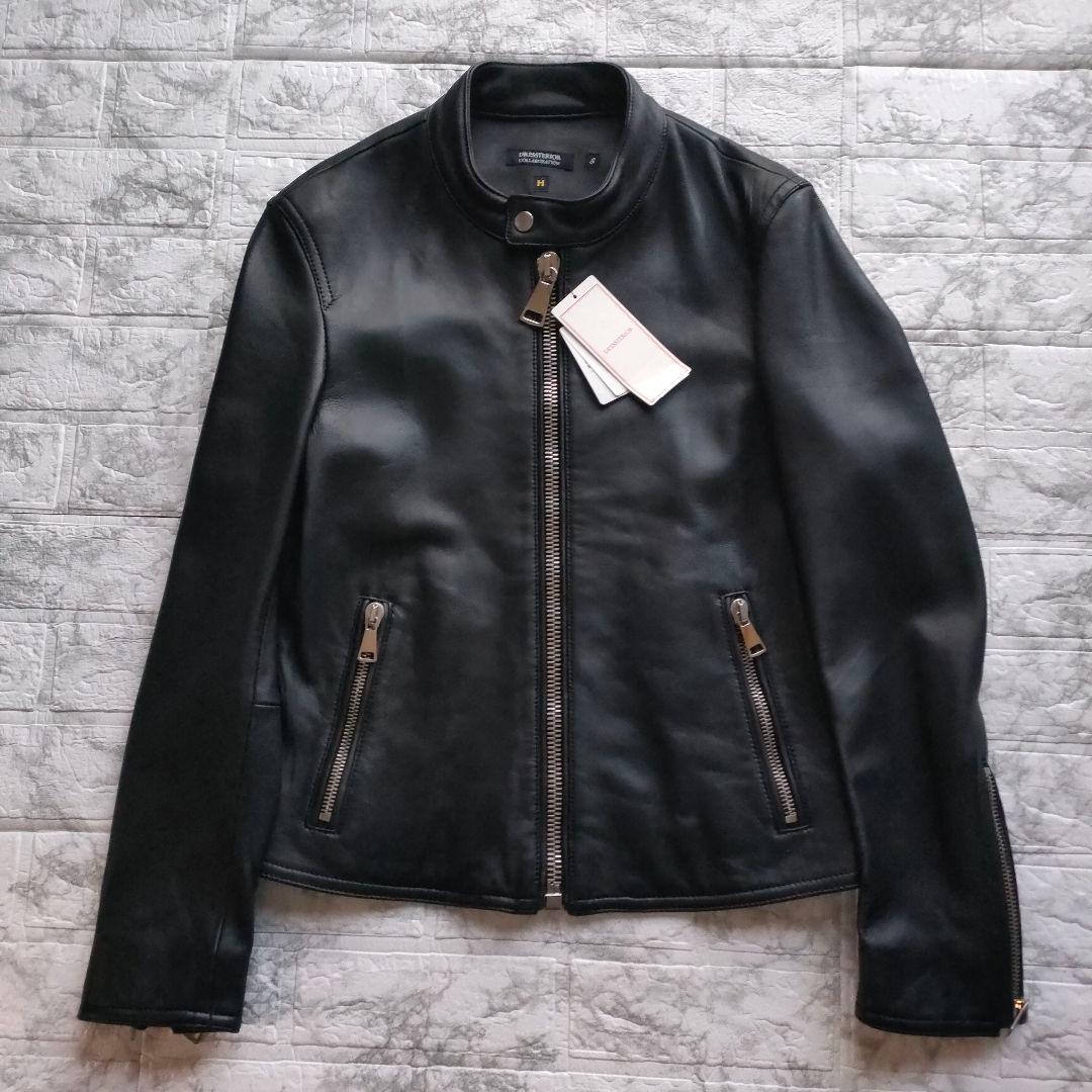 【訳アリ新品】干場義雅　DRESSTERIOR　レザーライダース　S