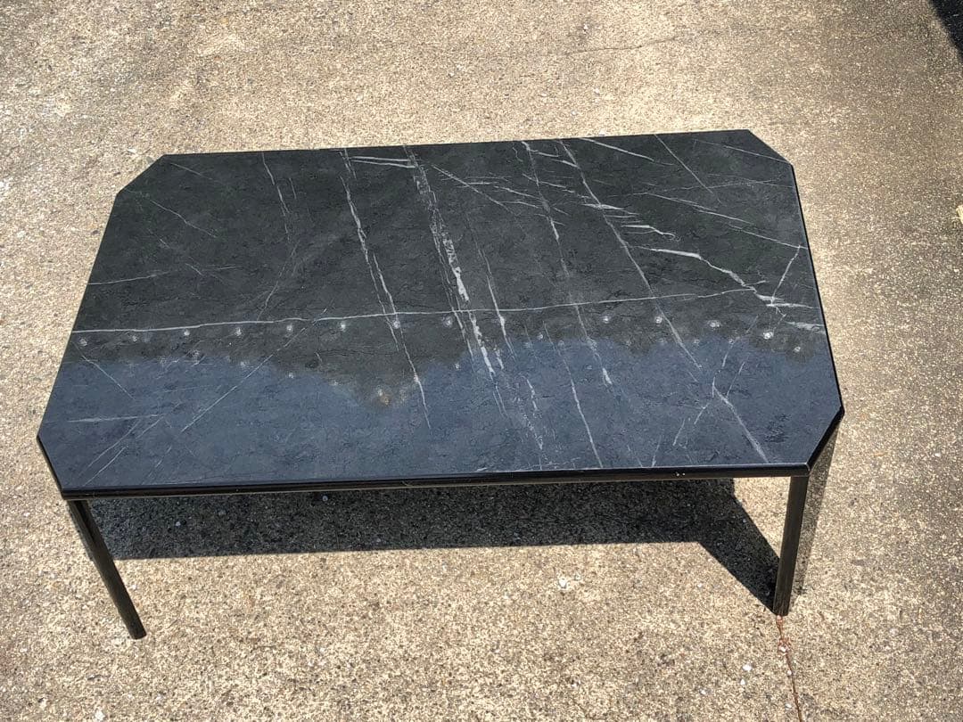 ちゃぶ台・折りたたみ・フロアーローテーブル　黒　90×60×33cm　埼玉幸手市