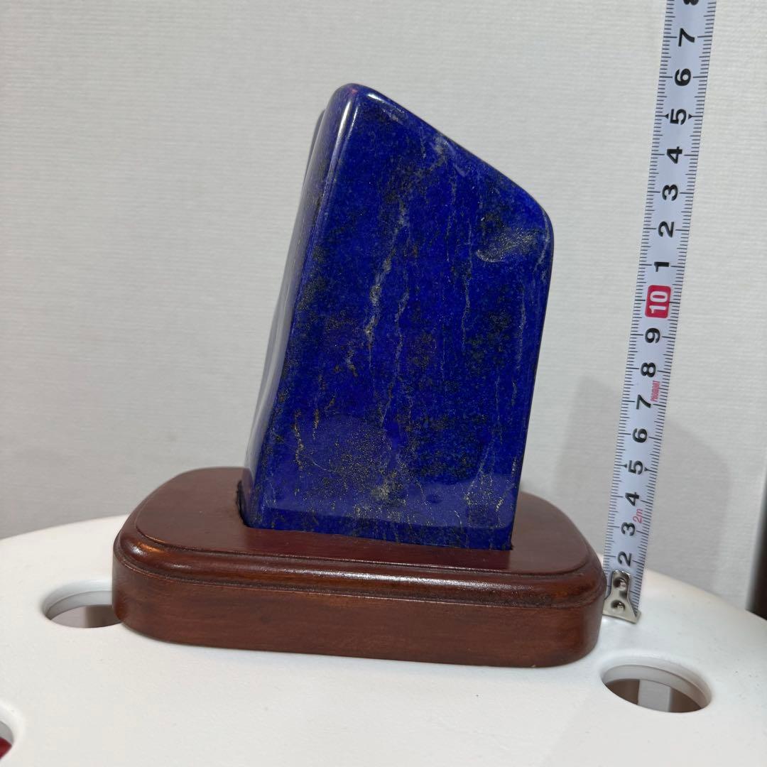 ☆ラピスラズリ☆5A☆引寄せ☆約1474gアフガニスタン産☆天然無着色☆木製台座