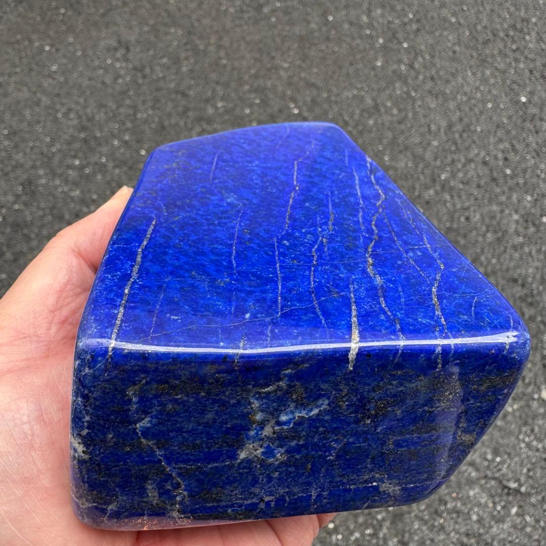 ☆ラピスラズリ☆5A☆引寄せ☆約1474gアフガニスタン産☆天然無着色☆木製台座