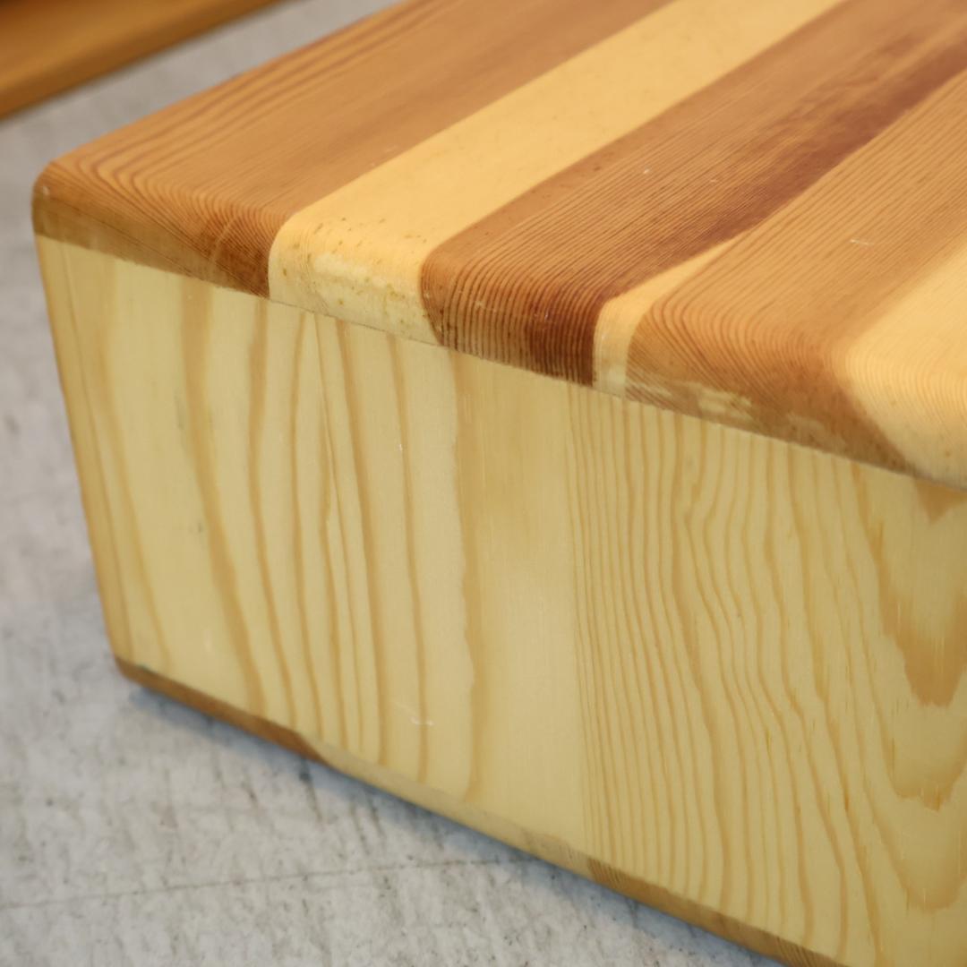 木製収納BOX 4点セット 収納ラック セパレート パイン材 ナチュラル 箱