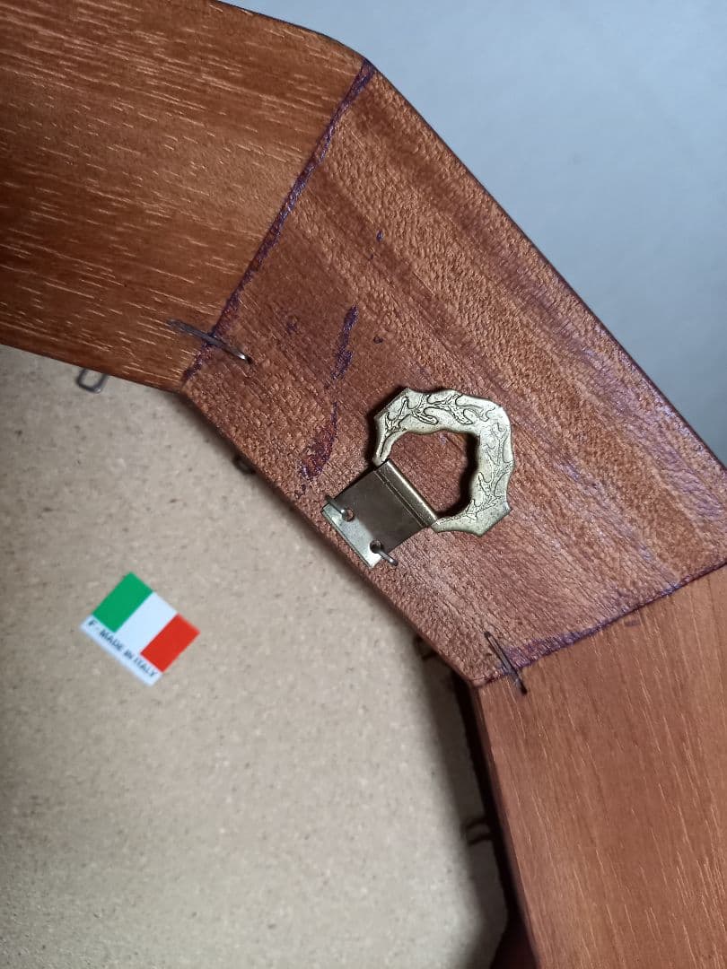 イタリア　ヴィンテージ　バロック　デザイン　アーチ　ウッド　ウォール　ミラー