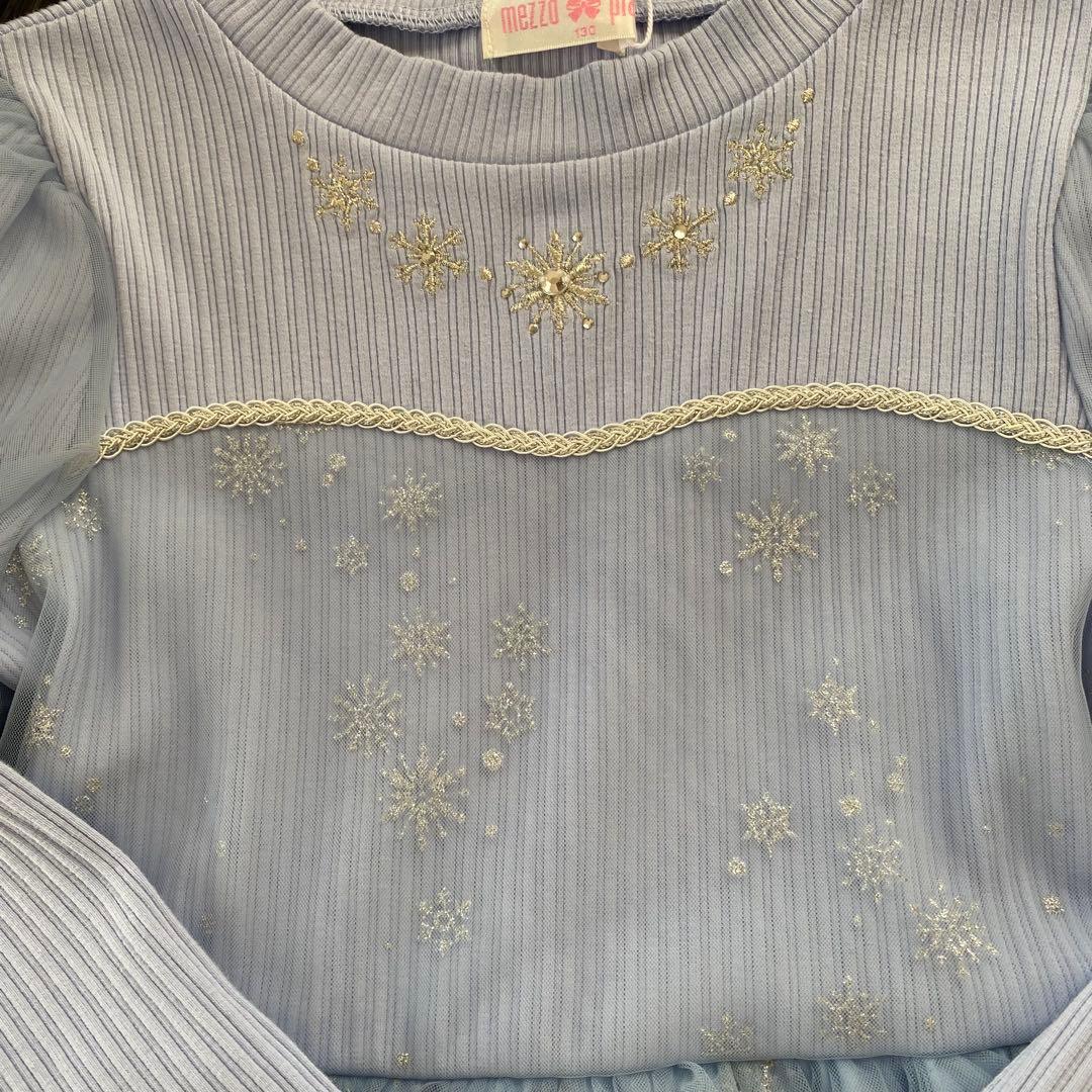 新品タグ付　mezzo piano Disney エルサ　ドッキングワンピース