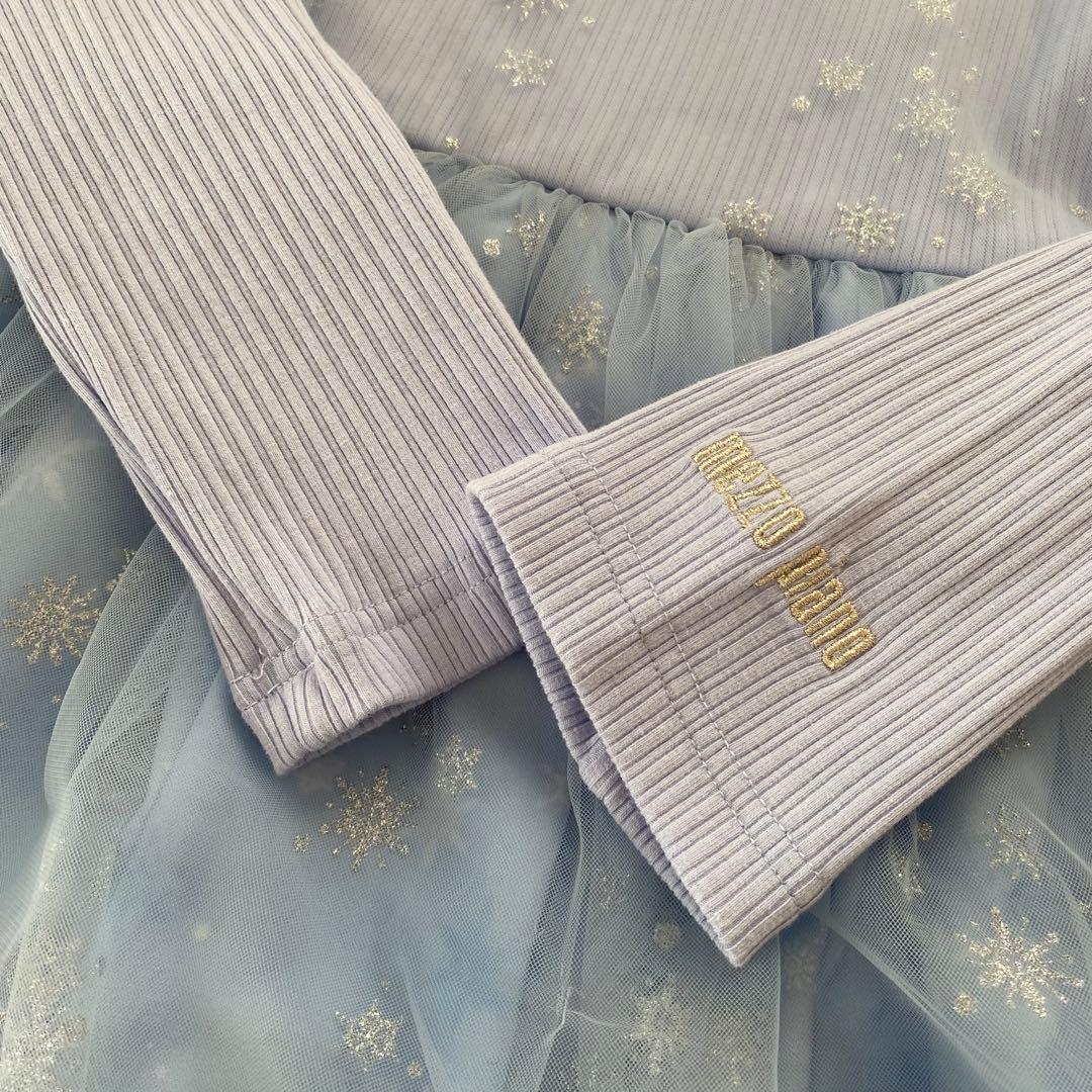 新品タグ付　mezzo piano Disney エルサ　ドッキングワンピース