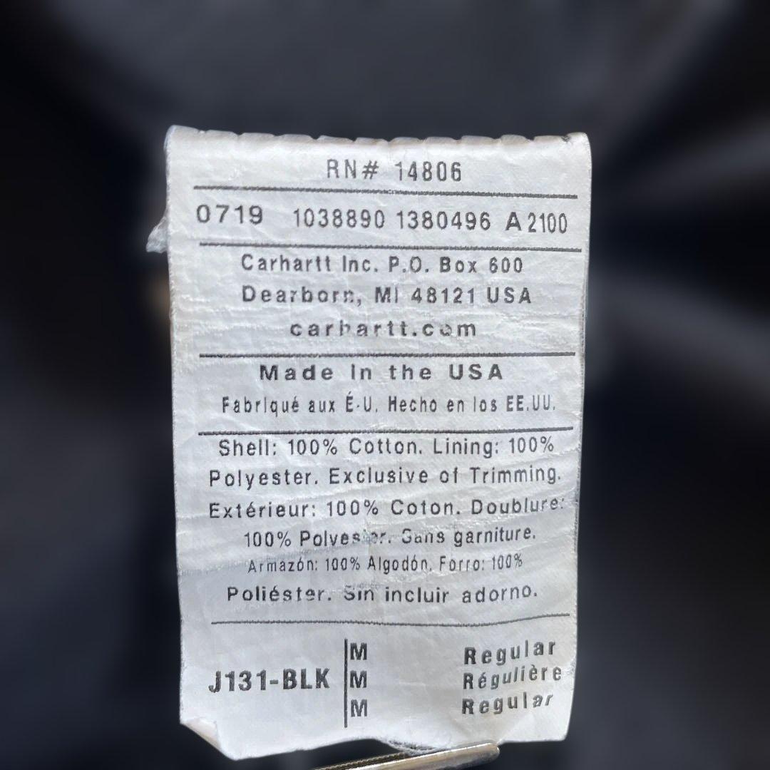 た*ろ様 カーハート アクティブジャケット M USA製 ブラック J131-B