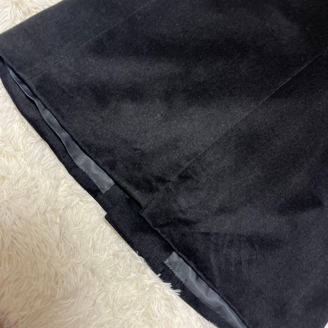 極上✨カシミヤ100% ダブルチェスターコート 黒 XL 115cm 超ロング丈