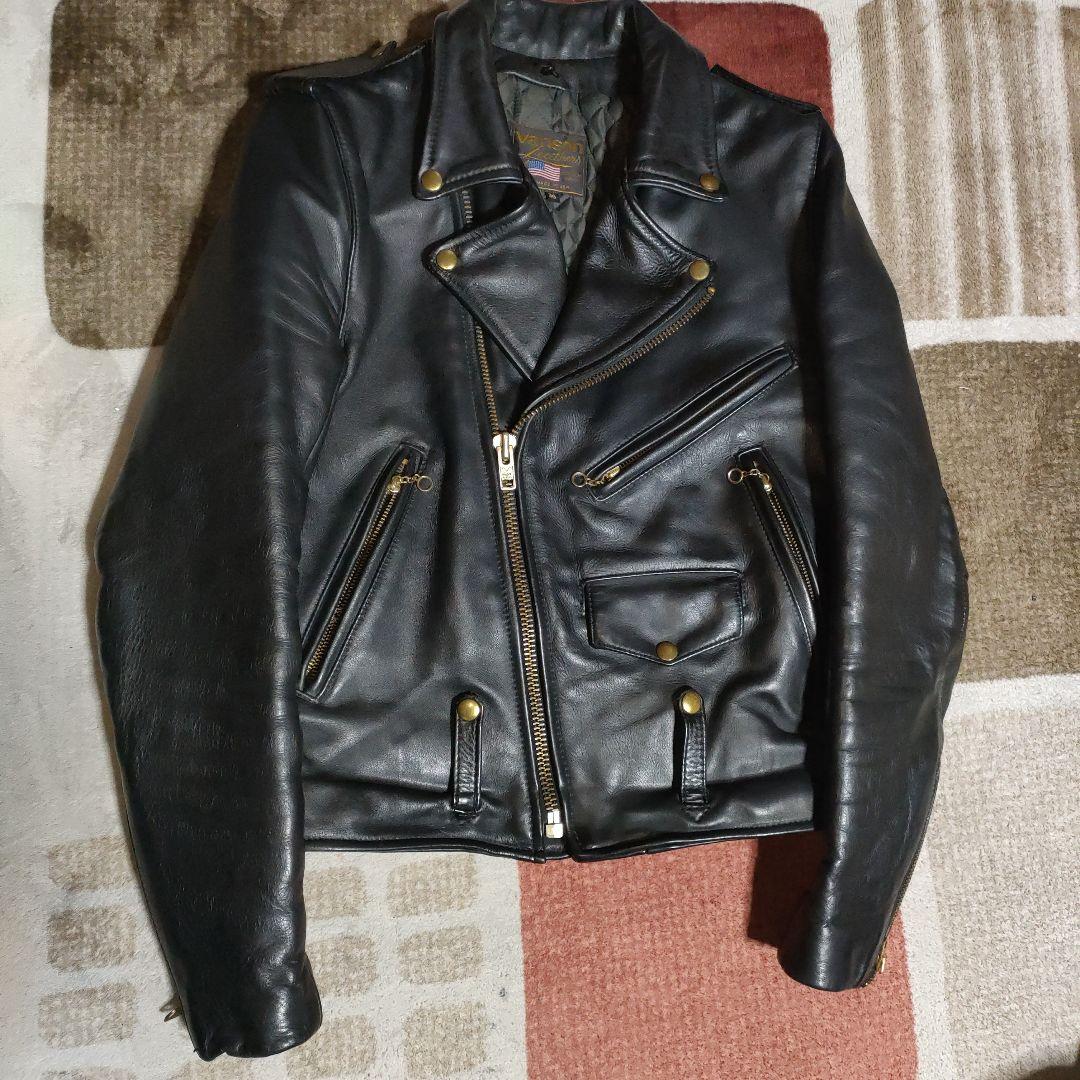 専用　人気良品Vanson C2ダブルライダース袖TALONZip36