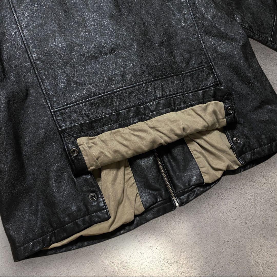 専用ウィルソンズレザーXLトラッカージャケットシングルライダースジップアップブラ