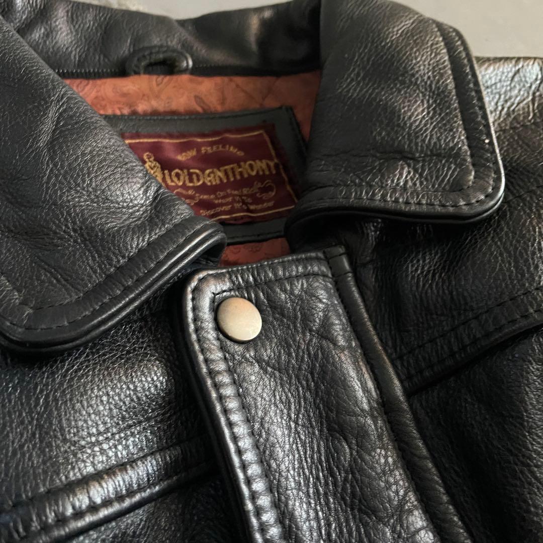 type battle ”牛革“ 黒“ heavy “bomber jacket