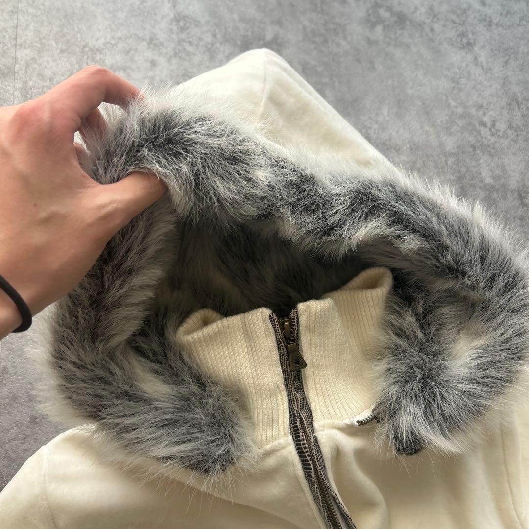 y2k ファー付きパーカー　[semantic design］