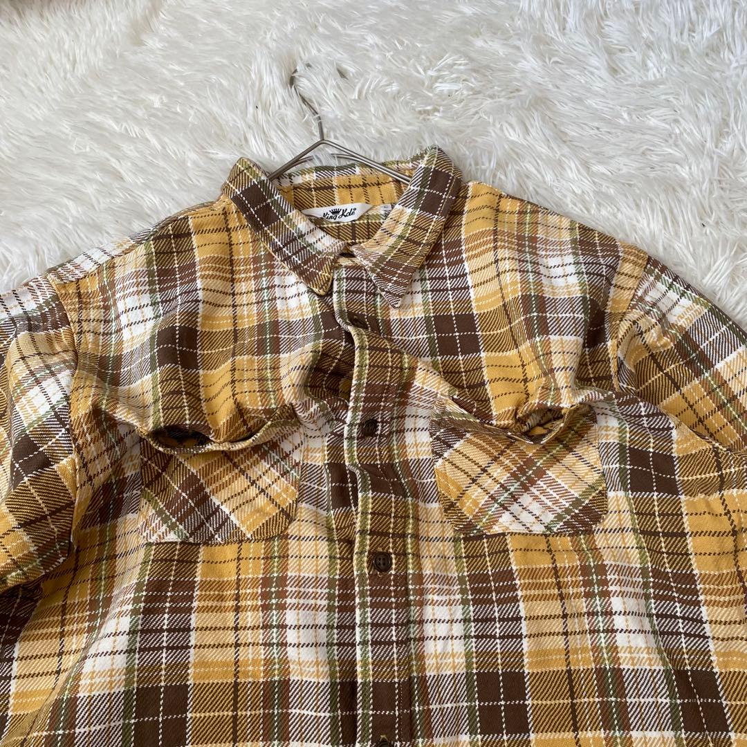 美品【King Kole/キングコール】柄長袖ネルシャツ(L)100%コットン